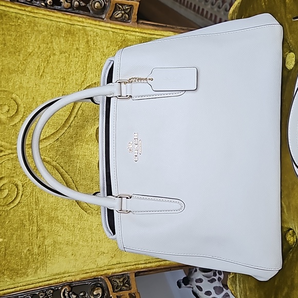 Coach Christie Carryall White Leather Satchel - Picture 2 of 13